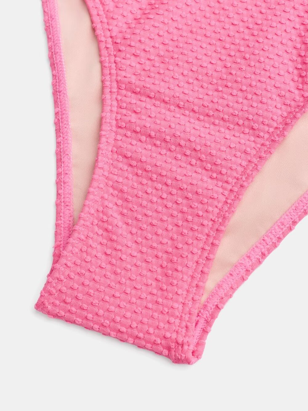NWT ✨ CUPSHE Hot Pink Textured Bikini Top & High-Rise Bottoms Set - Size: M - Picture 6 of 6